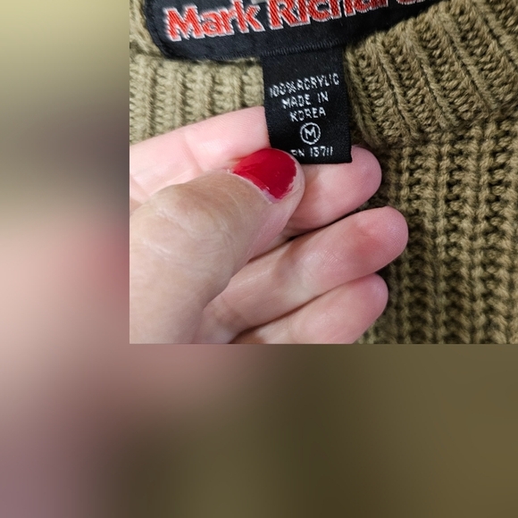 Vintag Mark Richards heavy knit sweaterTan medium - Picture 3 of 3
